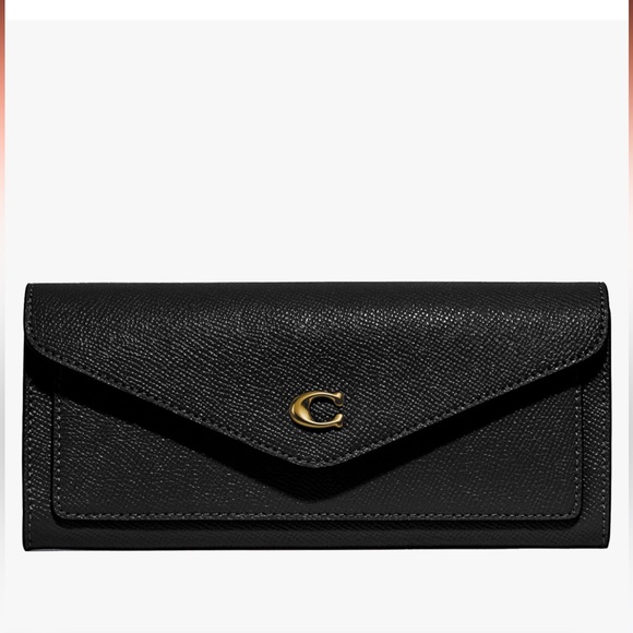🎁Coach Women's Crossgrain Leather Wyn Soft Wallet, LI/Black, One Size - Picture 2 of 6